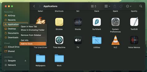 how to add applications folder to desktop on mac
