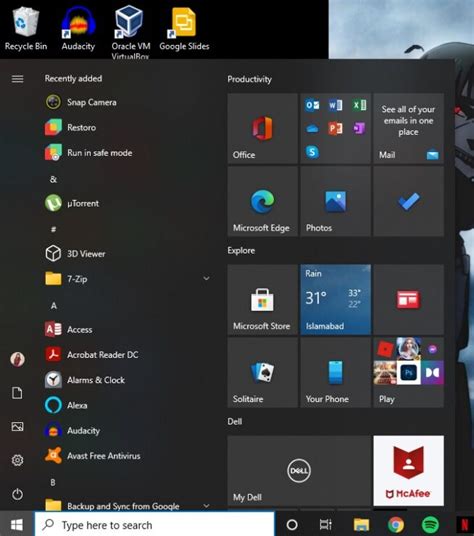 how to add applications to start menu in windows 10
