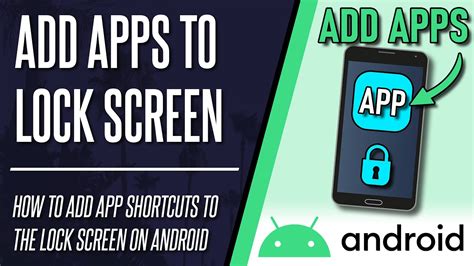 how to add apps to lock screen android