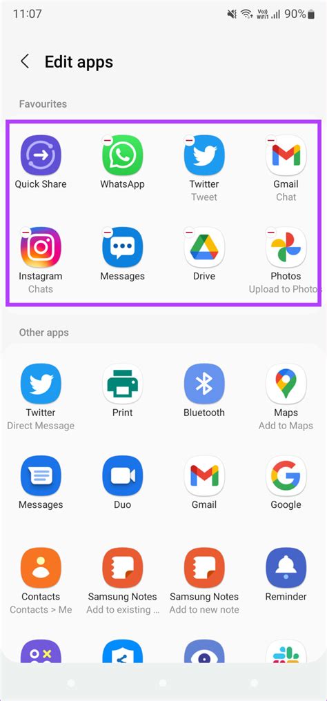 how to add apps to share menu on android