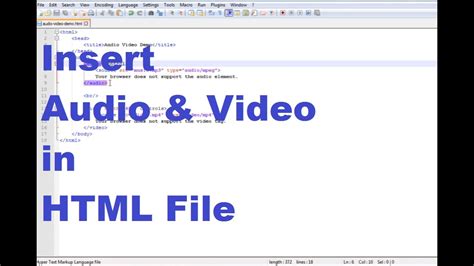 how to add audio and video in html