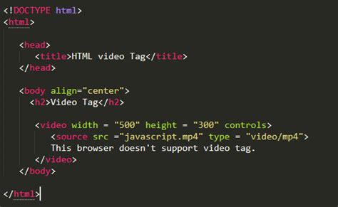 how to add audio and video tag in html