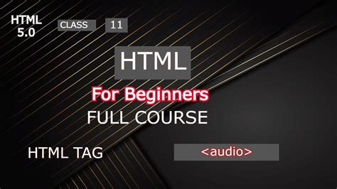 how to add audio tag in html5