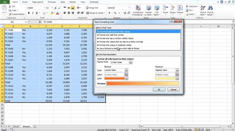 how to add background color automatically in excel