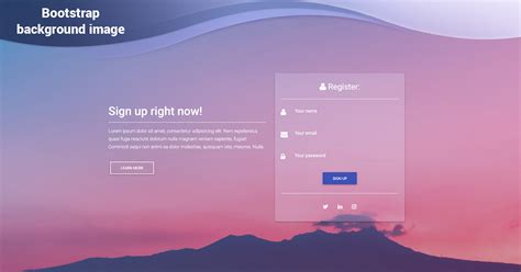 how to add background image in html bootstrap