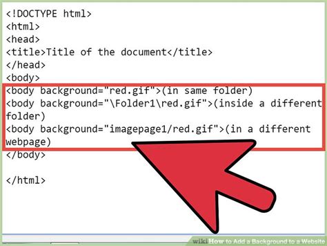 how to add background image in html file