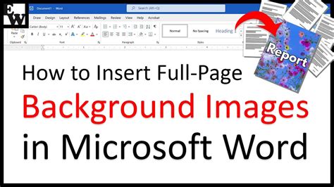 how to add background in ms word