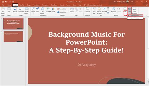 how to add background music for all slides in powerpoint