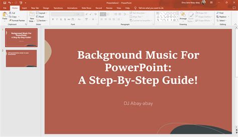 how to add background music to ppt slides