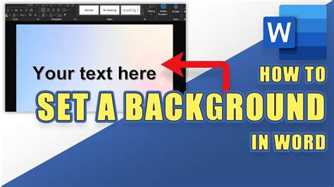 how to add background writing in word