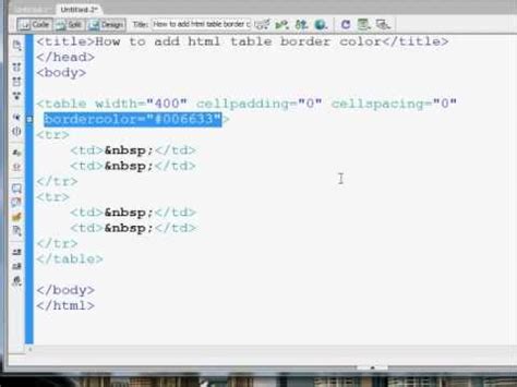 how to add border color in html