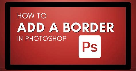 how to add border color to text in photoshop