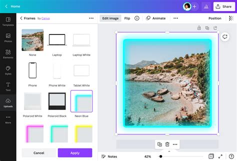 how to add border to image in canva