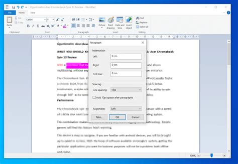 how to add box in wordpad