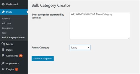 how to add bulk categories in wordpress