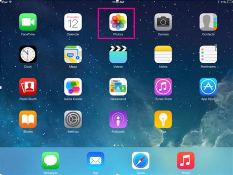 how to add camera icon to ipad home screen
