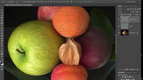 how to add canvas texture in photoshop
