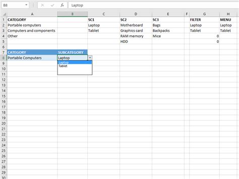 how to add categories in excel
