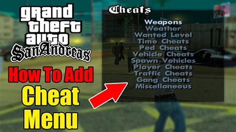 how to add cheat menu in gta san andreas android
