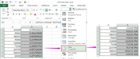 how to add colon between text in excel