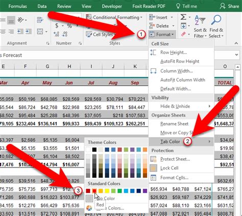 how to add color to excel sheet tab