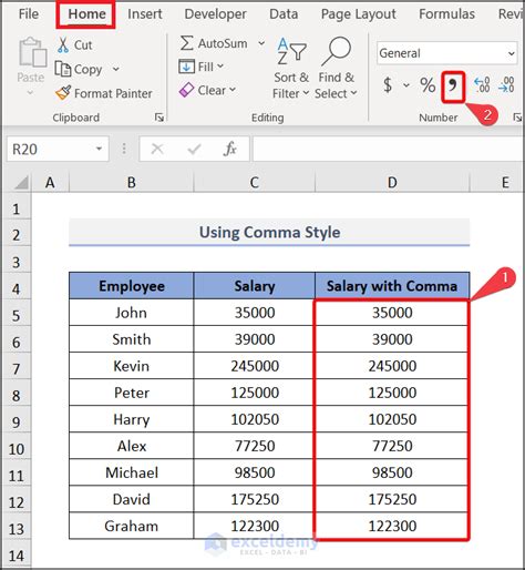 how to add comma after text in excel