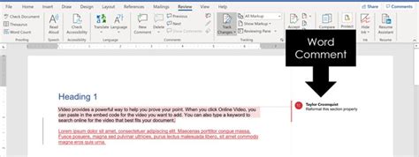 how to add comment in word file