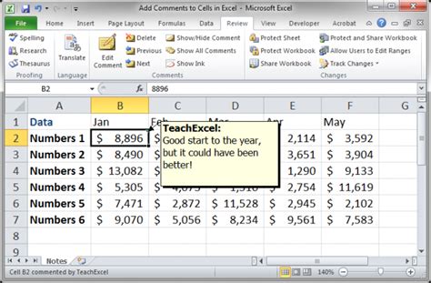 how to add comments in an excel cell