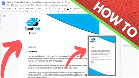 how to add company letterhead in google docs