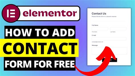how to add contact form in wordpress elementor