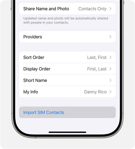 how to add contacts on iphone from sim