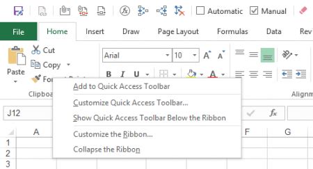 how to add copy to the quick access toolbar