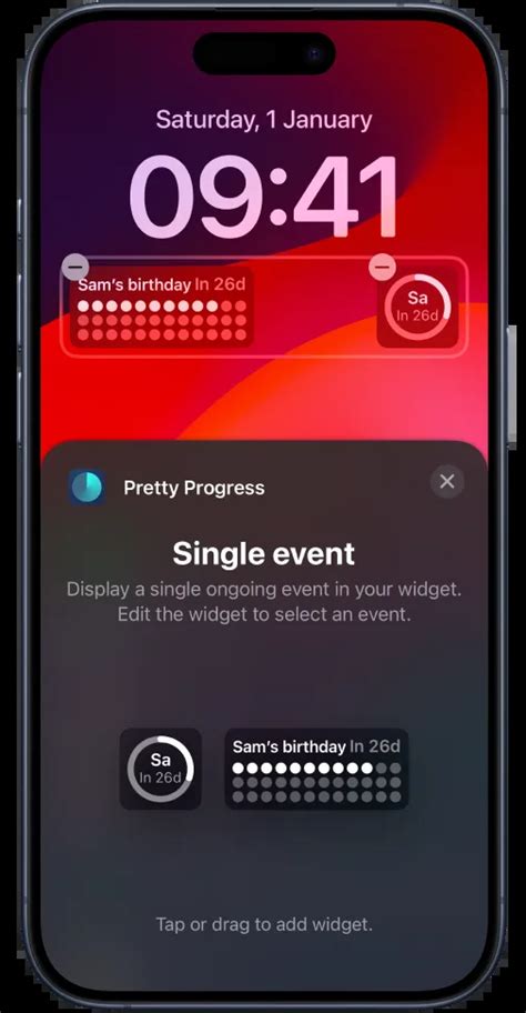 how to add countdown widget to home screen
