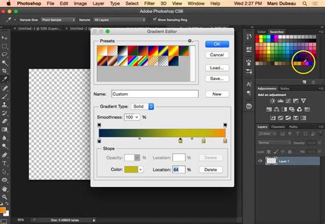 how to add custom gradient color in photoshop