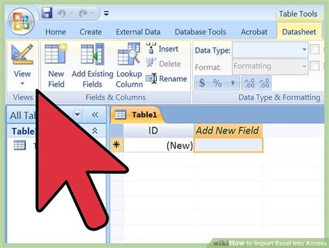 how to add data in access from excel