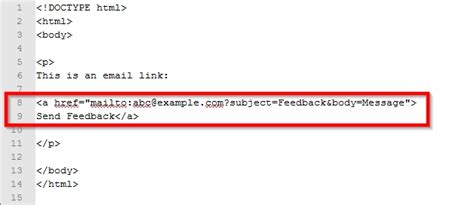 how to add email link in html