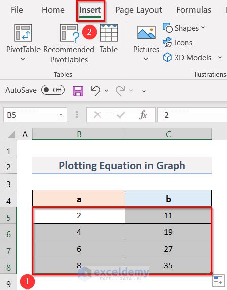 how to add equation in excel