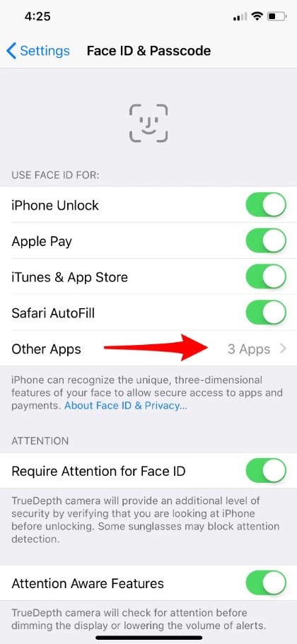 how to add face id on iphone apps