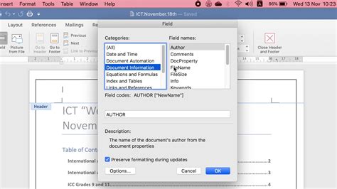 how to add file path in word on mac