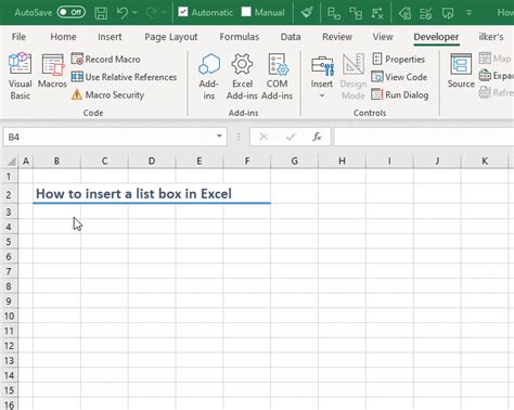 how to add fill in boxes in excel