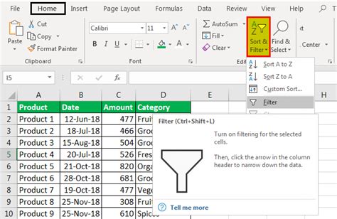 how to add filters in excel for multiple columns