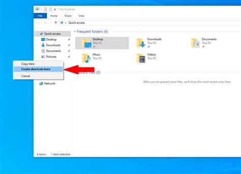 how to add folder shortcut to desktop