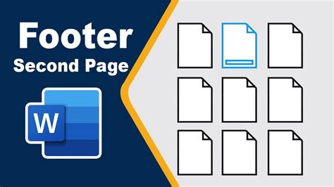 how to add footer in word from second page