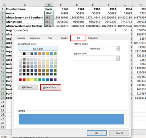 how to add formula in excel to change cell color