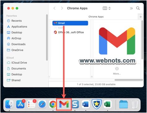 how to add gmail icon to mac dock
