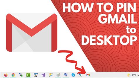 how to add gmail icon to taskbar in windows 10
