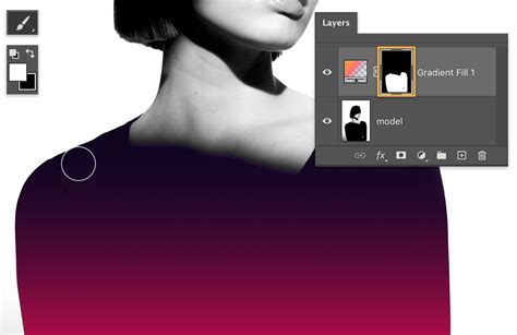 how to add gradient to layer mask in photoshop