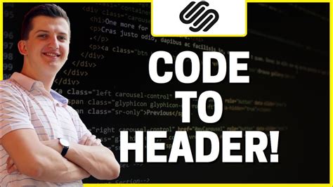 how to add header code in squarespace