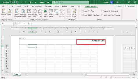 how to add header in excel on ipad