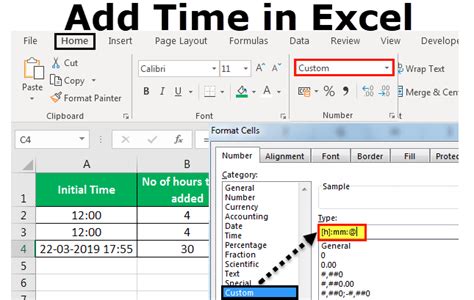how to add hours in excel formula